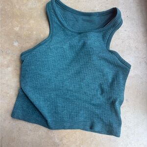 Lululemon Size 6 Teal Ribbed Women's Tank Top